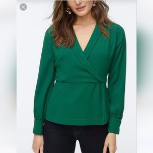 J Crew Green Blouse